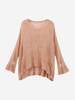 Sexy Women Long Sleeve Crochet Hollow Out Asymmetric Knitted Sweater