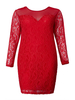 Sexy Women Long Sleeve Hollow Hand-Crocheted Lace Dress