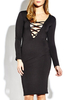Sexy Women Long Sleeve Pencil Bodycon Night Club Dress