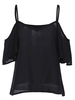 Sexy Women Off Shoulder Spaghetti Strap Chiffon T-shirts