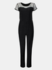 Sexy Women Polka Dot Mesh Patchwork Jumpsuits