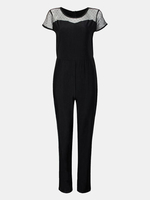 Sexy Women Polka Dot Mesh Patchwork Jumpsuits
