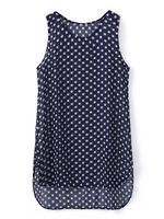 Sexy Women Polka Dot Sleeveless Chiffon Beach Cover Up Dress