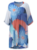 Sexy Women Printed V-Neck High Waist Beach Cover Up Mini Dress