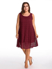 Sexy Women Sleeveless Solid Lace Crochet Hollow Party Dress