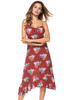 Sexy Women Sleeveless Spaghetti Strap Floral Print Dresses