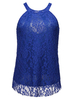 Sexy Women Solid Lace Hollow Out Backless Tank Top