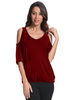 Sexy Women Solid Off Shoulder V-Neck Pullover Blouse