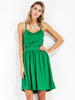 Sexy Women Spaghetti Strap Backless Pure Color Sexy Mini Dresses