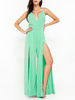 Sexy Women Spaghetti Strap Deep V-Neck Split Long Jumpsuits