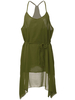 Sexy Women Strap Chiffon V Neck Mini Dress With Belt