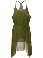 Sexy Women Strap Chiffon V Neck Mini Dress With Belt
