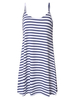 Sexy Women Stripe Strap Sleeveless Beach Party Evening Mini Dress