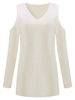 Sexy Women V Neck Long Sleeve Off Shoulder Mini Dress