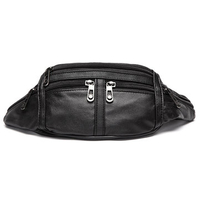 Sheepskin Leather Crossbody Bag Multifunctional Chest Bag Waist Bag For Men