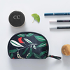 Shells Semi-round Cosmetic Bag Spring Flowers Polyester Travel Pouch Makeup Portable