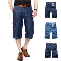 Short Multi Pockets Jeans for Men