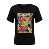 Short Sleeve Floral Printed Casual T-shirt For Women