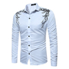 Shoulder Printing Slim Button Up Designer Shirts