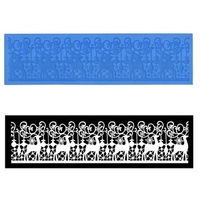 Sika Deer Silicone Lace Mat Pad Lace Cake Fondant Mold DIY Mousse Cake Brim Border