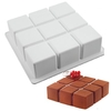 Silicone 3D Geometric Square Cake Fondant Mold Chocolate Mousse Mold DIY Baking Decorating Tool