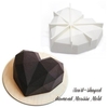 Silicone Diamond Love Heart Cake Fondant Mold Chocolate Brownie Baking Pan Tray Mousse Cake DIY Tool
