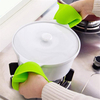 Silicone Gloves Oven Heat Insulated Finger Microwave Non-slip Gripper Pot Holder 1 Pcs
