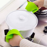 Silicone Gloves Oven Heat Insulated Finger Microwave Non-slip Gripper Pot Holder 1 Pcs