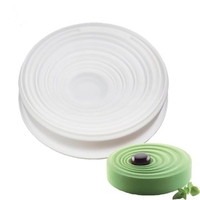 Silicone Non-Stick Round Corrugated Shaped Cake Fondant Mold Desserts Mousse Cake DIY Baking Tool