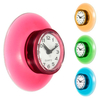 Silicone Suction Wall Clock Water-Resistant Bathroom & Kitchen Decor Analog