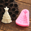 Silicone Wedding Dress Skirt Princess Bakeware Fondant Mould Cake Decor Icing Paste Mold