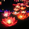 Silk Lotus Flower Wishing Lamp Floating Water Candle Light Birthday Wedding Party Decor