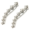 Silver Seven Piece Cubic Rhinestone Crystal Earrings