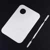 Silver Stainless Steel Makeup Nail Eye Shadow Mixing Palette Spatula Cosmetic Tool