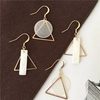 Simple Alloy Geometry Triangle Hollow Shell Earrings