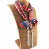 Simple Alloy Tassel Pendant Variety Silk Scarf Necklace