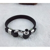 Simple Cow Leather Stainless Steel Turnbuckles Bracelet