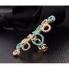 Simple Creative Circle Exaggerated Rhinestone Crystal Beads Ring