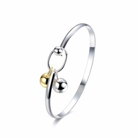 Simple Elegant Bracelet Sweet Hollow Lock Two Ball Women Bracelet