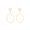 Simple Geometry Earrings Pearl Hollow Women Earrings