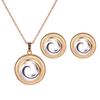Simple Jewelry Set Gold Plated Earrings Necklace Set