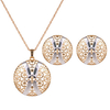 Simple Jewelry Set Hollow Circle Earrings Necklace Set