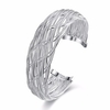 Simple Luxury Bracelet Silver Plated Weaving Bracelet for Women Gift