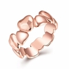 Simple Luxury Ring Rose Gold Heart to Heart Ring for Women Gift