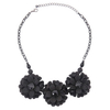 Simple Necklace Alloy Acrylic Black Flowers Necklace