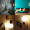 Simple Style Industrial Wall Lamp Light Wood Base Cafe Living Room Home Decor