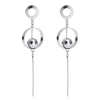 Simple Tassel Earrings Circular Bead Drop Earrings