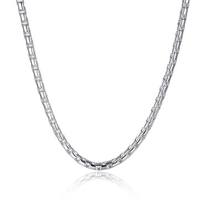 Simple Unisex Necklace Snake Silver Plated Necklace
