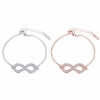 Simple Women Bracelet Alloy Number Eight Rhinestone Bracelet