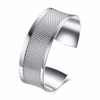 Simple Women Bracelet Opening Scrub Silver Plated Width Bracelet